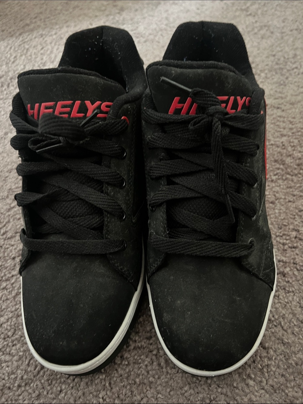 Heelys Black Sneakers with Red Logo Detail